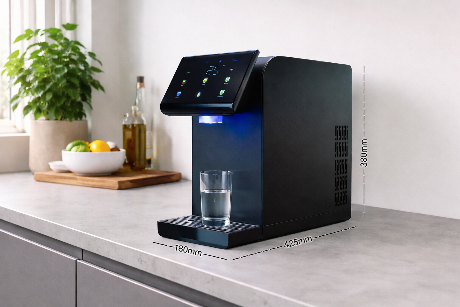 Abmessungen des DEÜPURE Wassersystems