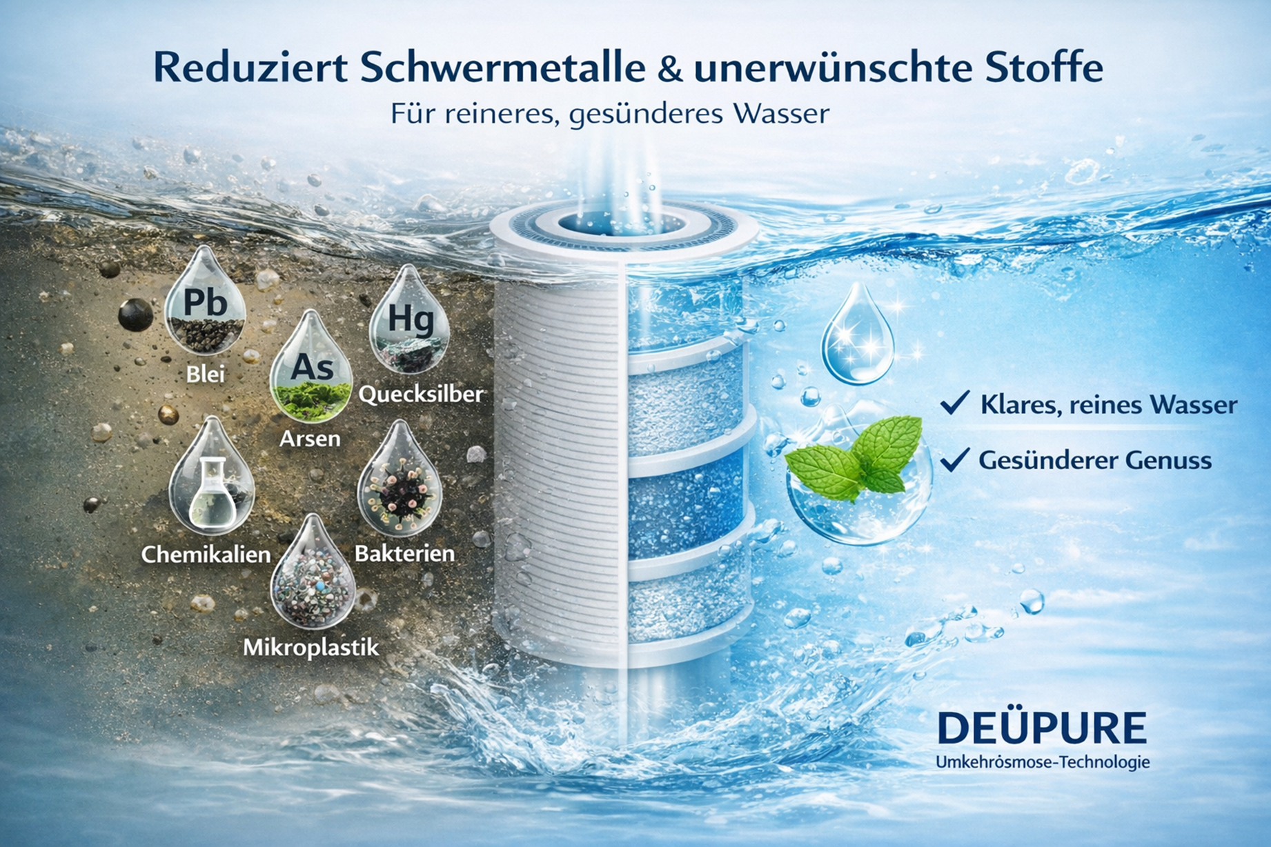 Reduziert Schwermetalle und viele unerwünschte Stoffe